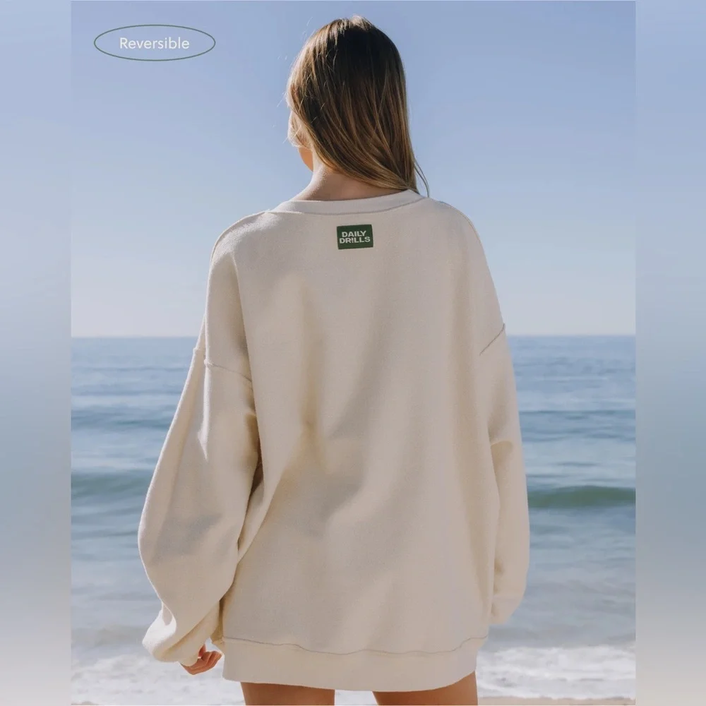 Daily Drills Unisex Oversized Crew - Picture 2 of 3